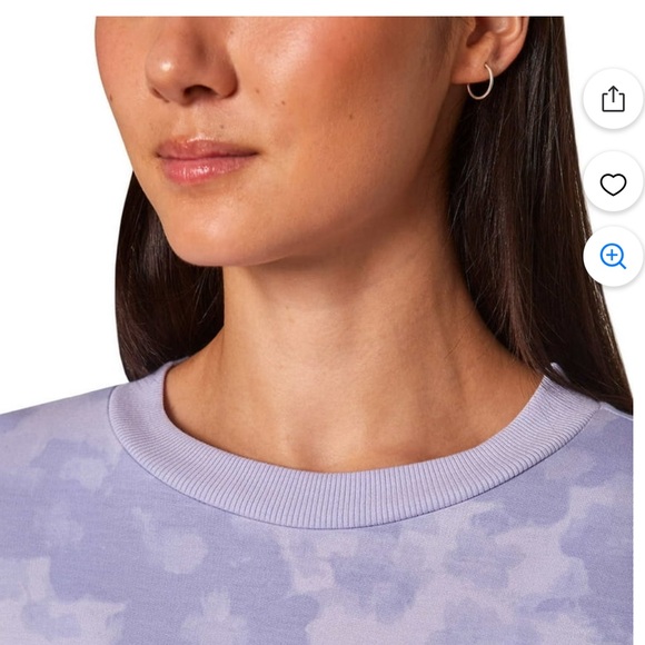 Mondetta Women’s Purple Floral Print Sweatshirt - Picture 2 of 4